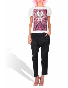 Tricou Pink Narcissus in nuanta Lapte 